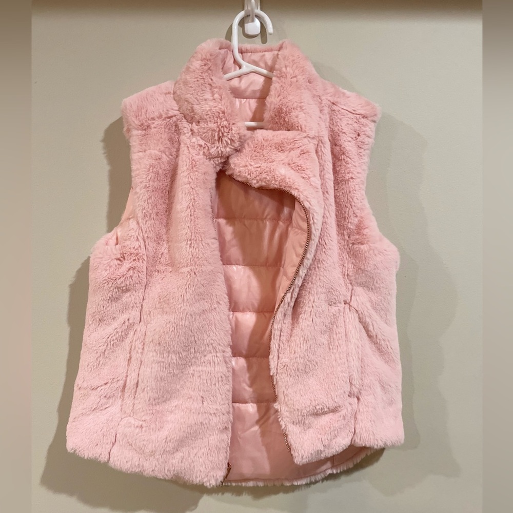 Justice faux fur vest